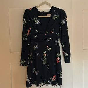 Floral silk dress